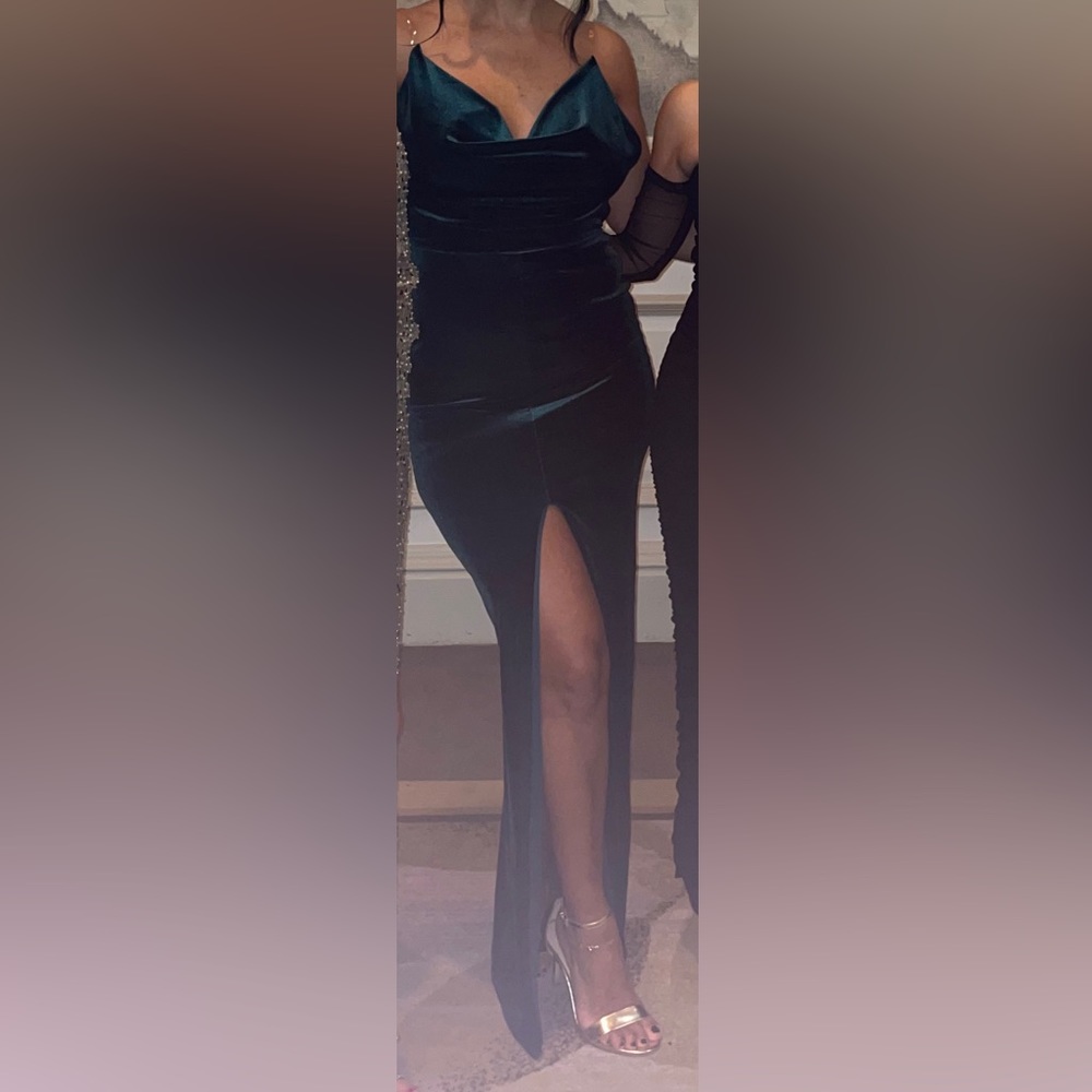 Green Velvet Dress